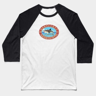 Nantucket, Massachusetts, Great White Shark Baseball T-Shirt